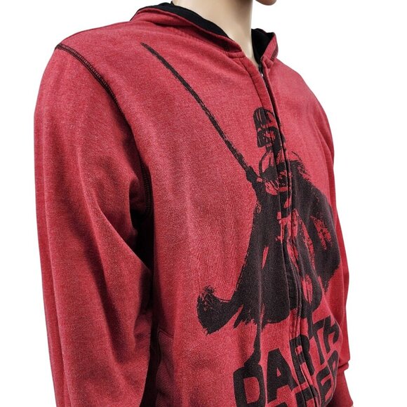 Star Wars Disney Store Darth Vader Red Hoodie Sweatshirt Unisex S Cotton Blend - Picture 1 of 12